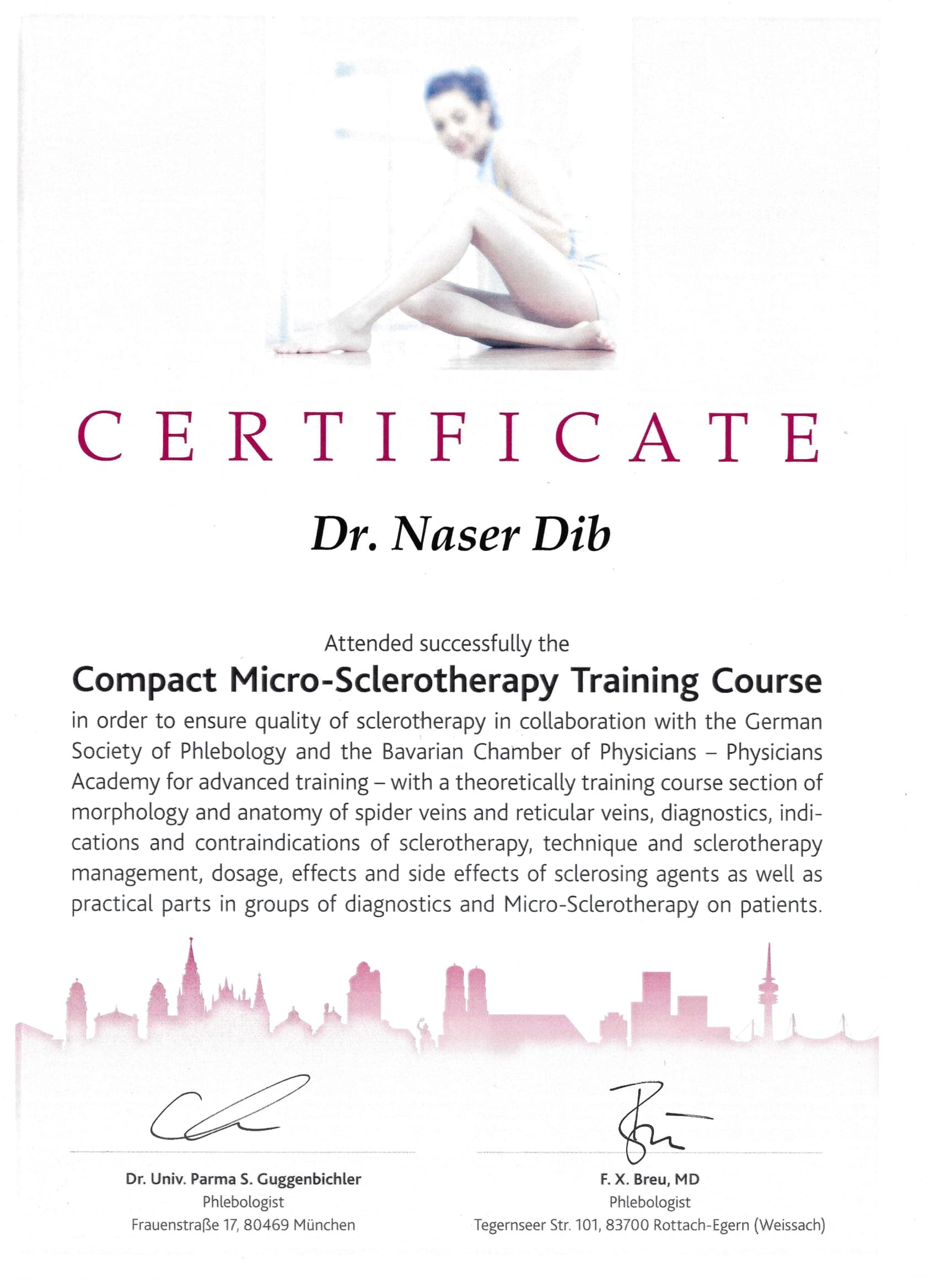 Compact Micro-Sclerotherapy Training Course — original document naming Naser Dib