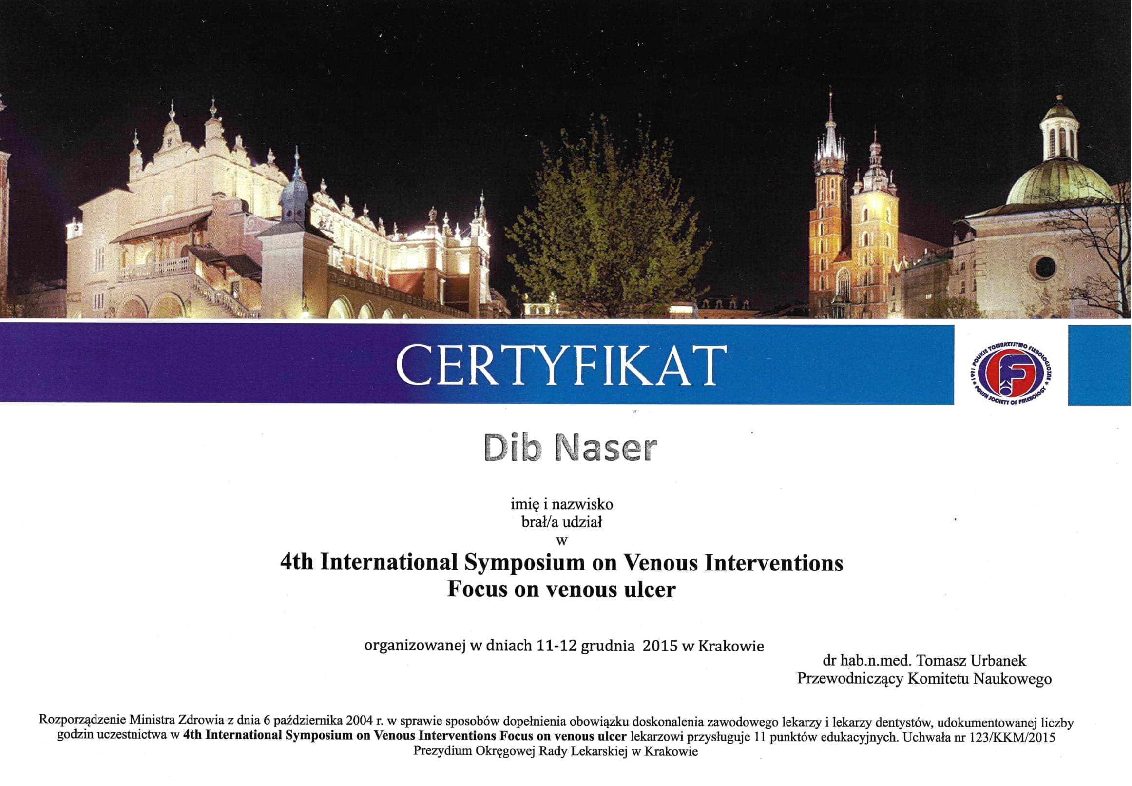 Venous Interventions: Focus on Venous Ulcer — original document naming Naser Dib